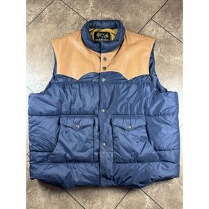 SCHAEFER OUTFITTER Wyoming Vest Western Size XXL Lambskin Leather Yoke
